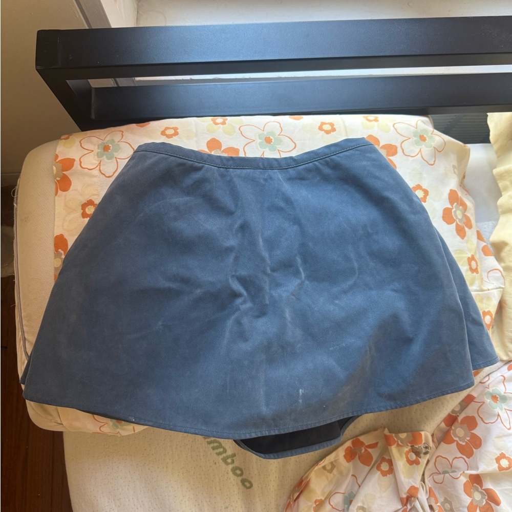 Free People Slate Blue Mini Skirt